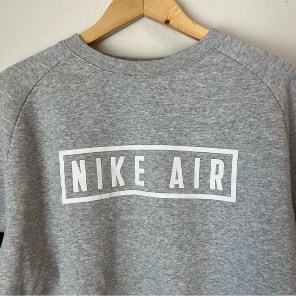Nike NSW Air Fleece Crew Sweatshirt Gray - Picture 2 of 6
